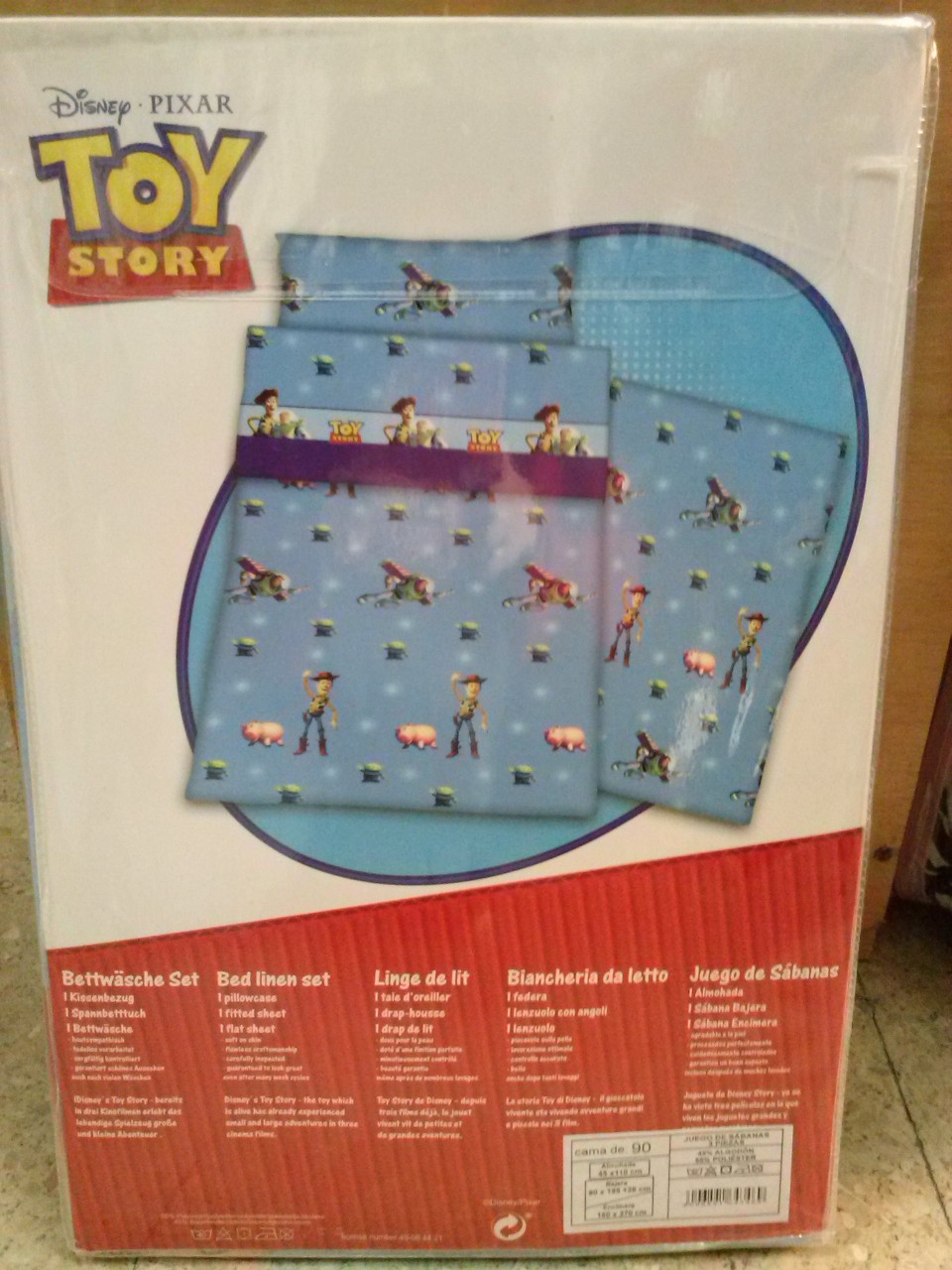 Sábanas infantiles de Toy Story. (de 90cm)